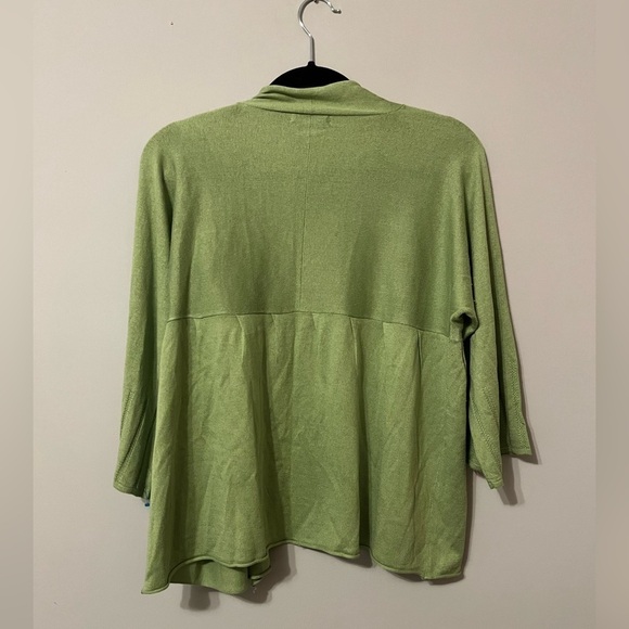 Garnet Hill Open Front Cardigan Sweater Half/Quarter Length Sleeves Size XL - Picture 7 of 9